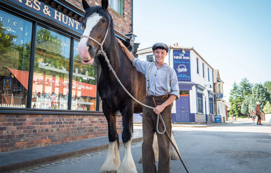 Image of Blists hill Victorian town kieron and horse copy