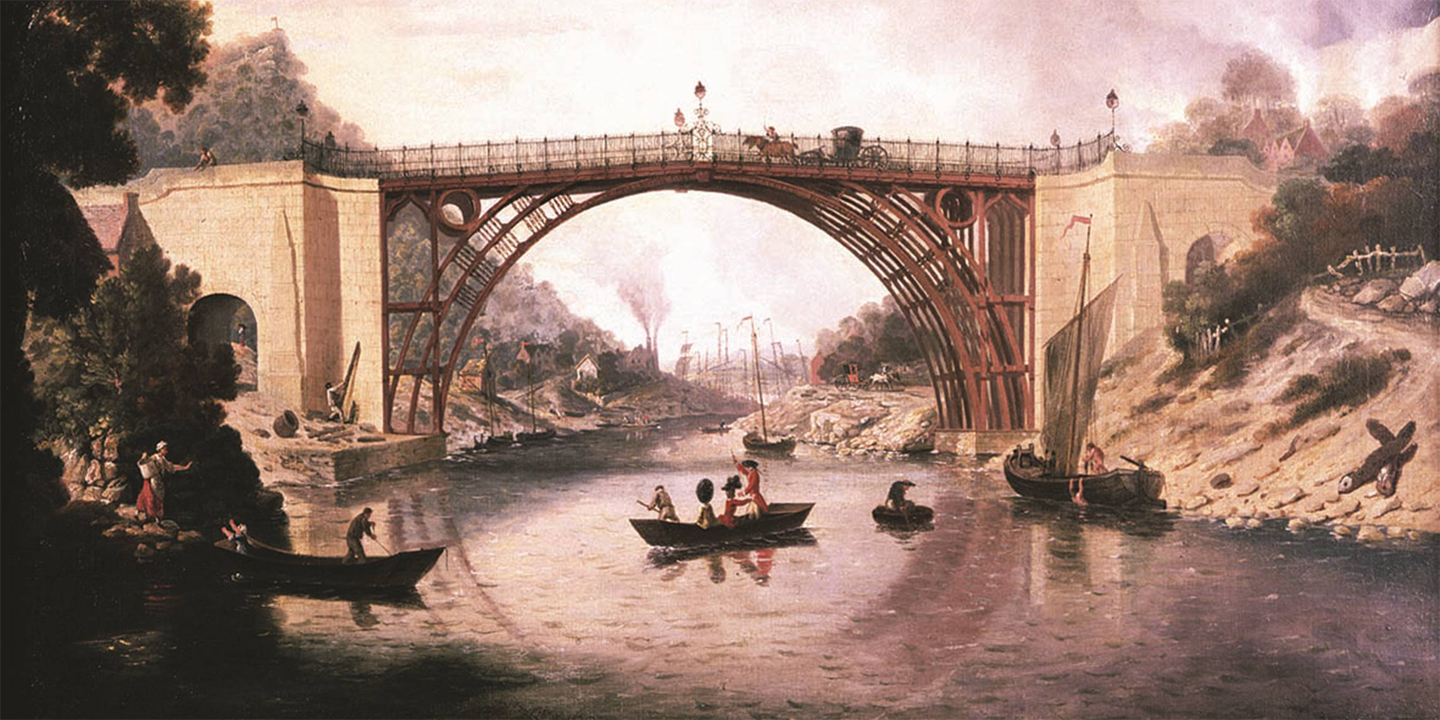 Historical image of the ironbridge gorge.